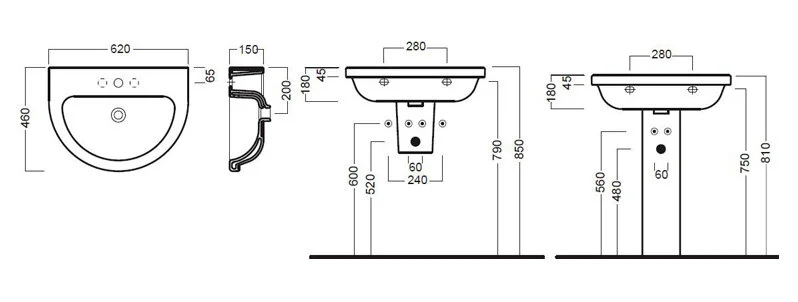 Раковина Hatria Erika Pro YXJE01 60х45 см
