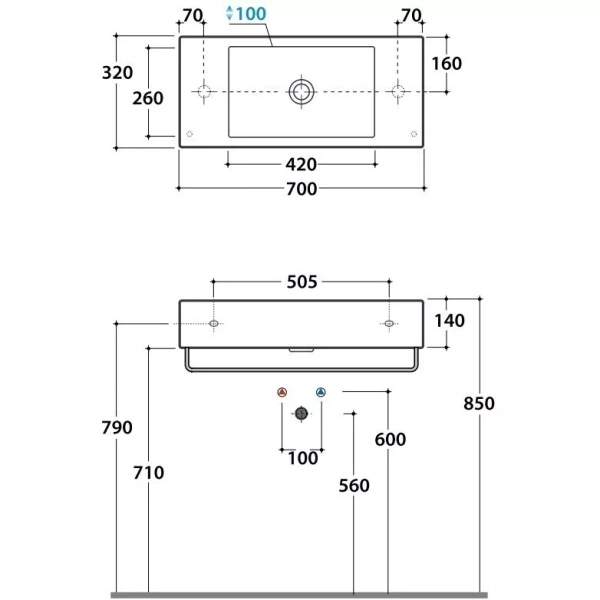 Раковина Globo Classic SCR70