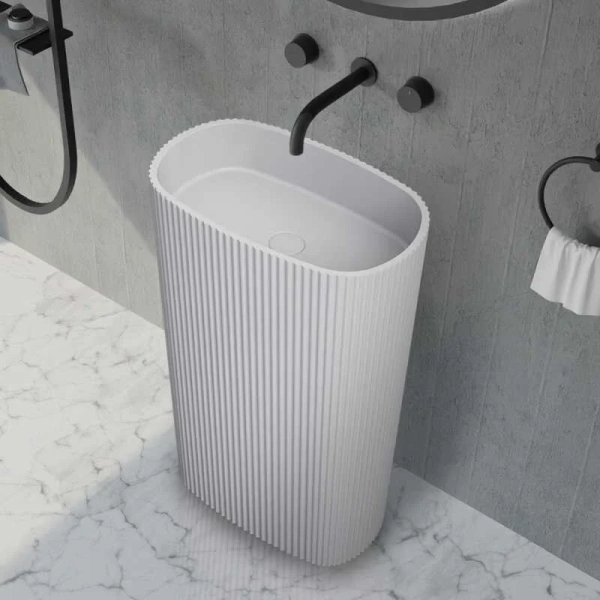 Раковина Abber Stein 55 см белая матовая AS2502-H