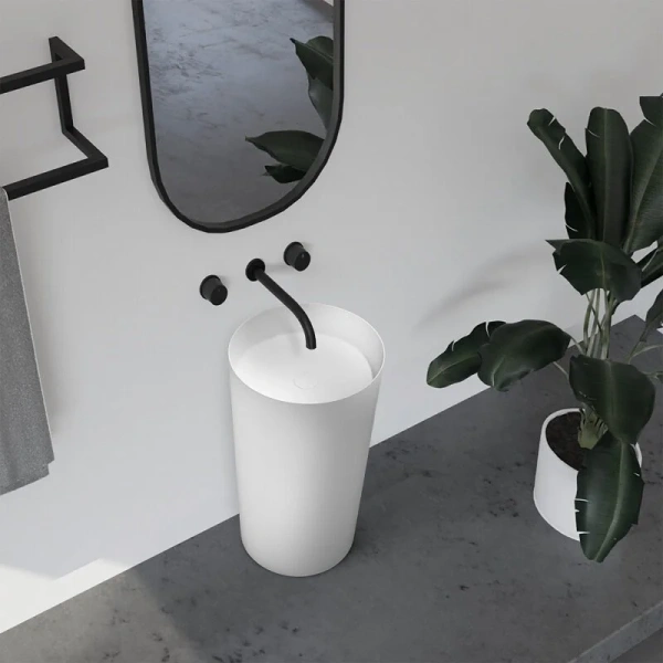 Раковина напольная Abber Stein искусственный камень AS2506