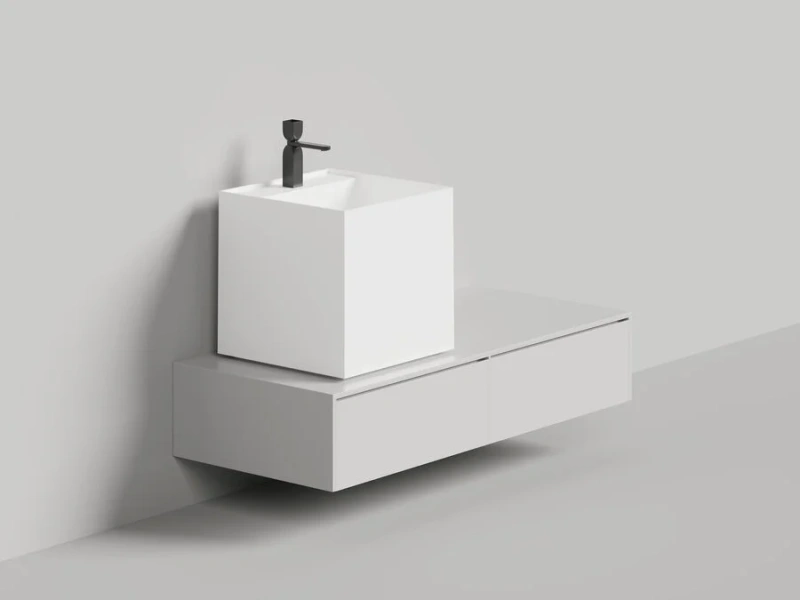 Раковина Salini Armonia Square Top 03 белая матовая 130523TM