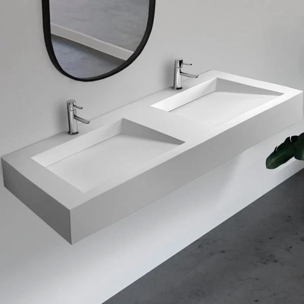 Раковина Abber Stein 120 см белая матовая AS2643-1.2