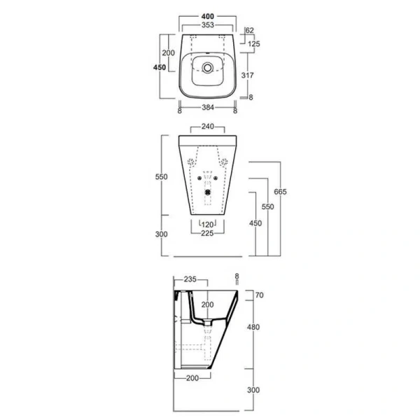 Раковина Simas Baden Baden 40 см белая BB13bi*1