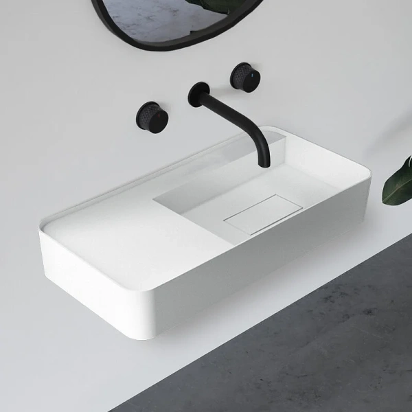 Раковина Abber Stein 80 см белая матовая AS2627-0.8