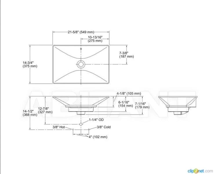 Раковина Jacob Delafon Reve 55 см белая с отверстием перелива 4819-0