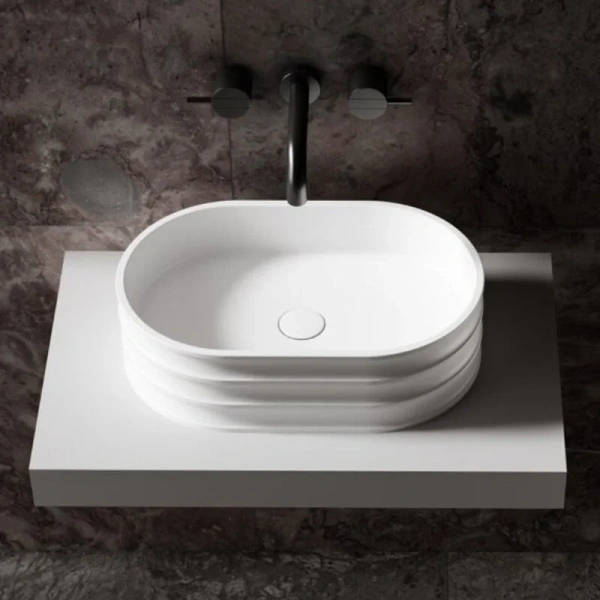 Раковина Abber Stein 56 см белая матовая AS2650