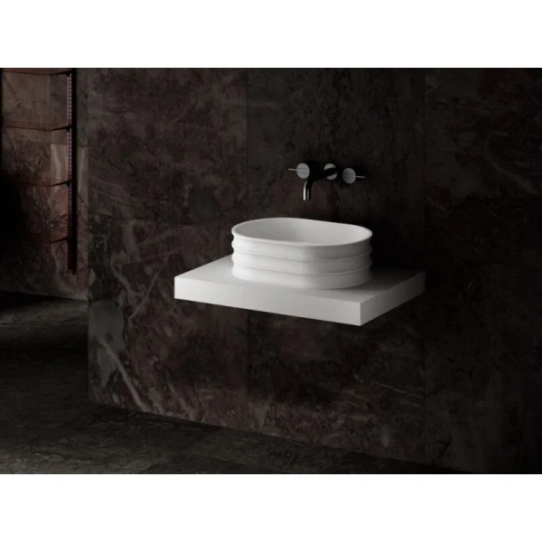 Раковина Abber Stein 56 см белая матовая AS2650