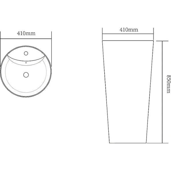 Раковина напольная SantiLine 41 см голубая матовая SL-4007BM