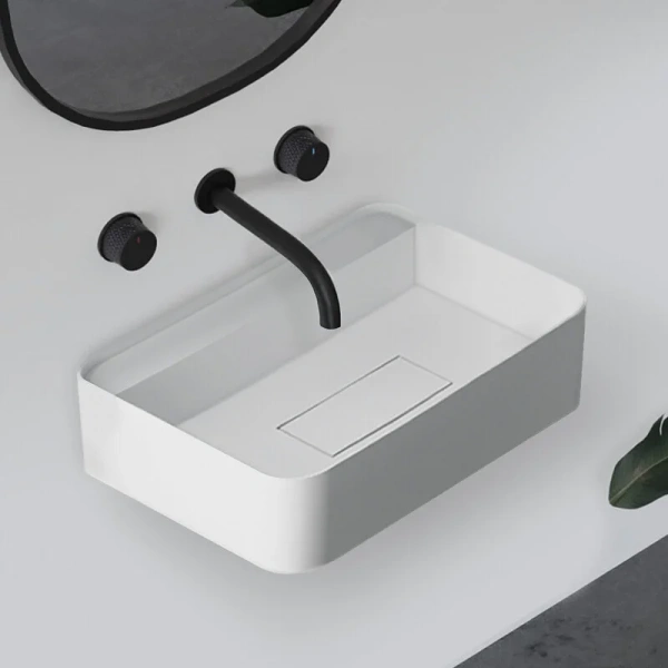 Раковина Abber Stein 50 см белая матовая AS2626