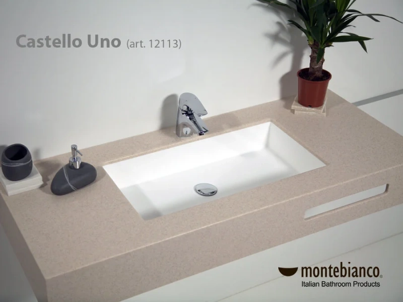 Раковина Montebianco Castello Uno 55 см белая матовая 12113