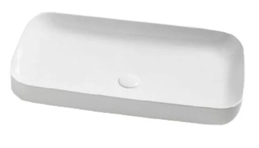 Раковина Azzurra Elegance 75 см прямоугольная ELLG075400S0BI/(ESO75 bi)*0