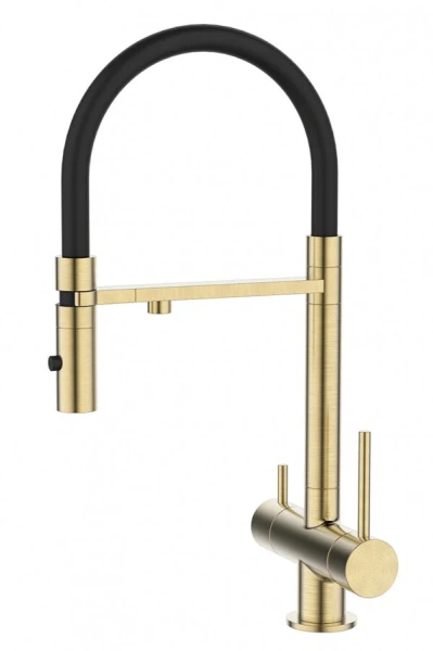 Смеситель для питьевой воды IDDIS Ace с гибким изливом матовое золото ACEMGFFi05 Hanex