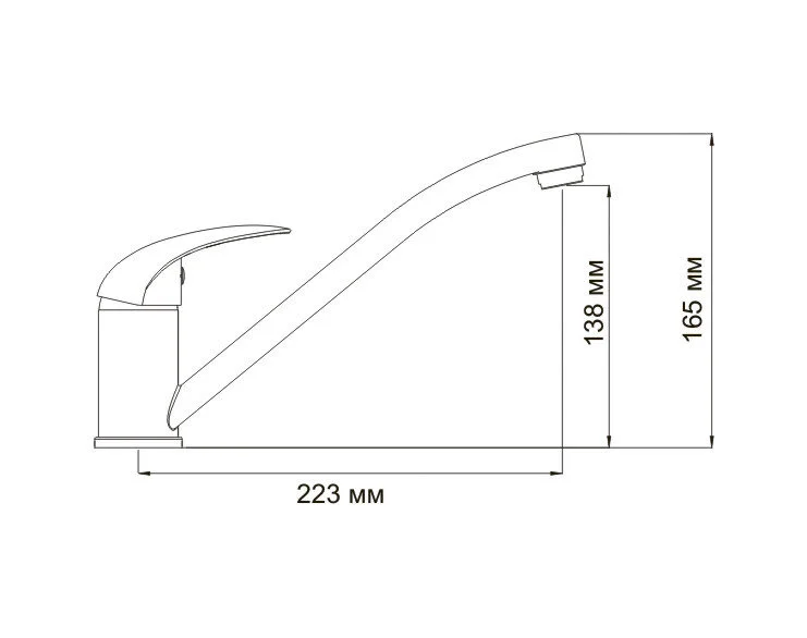 Смеситель для кухни WasserKRAFT Isen хром 2607 Hanex