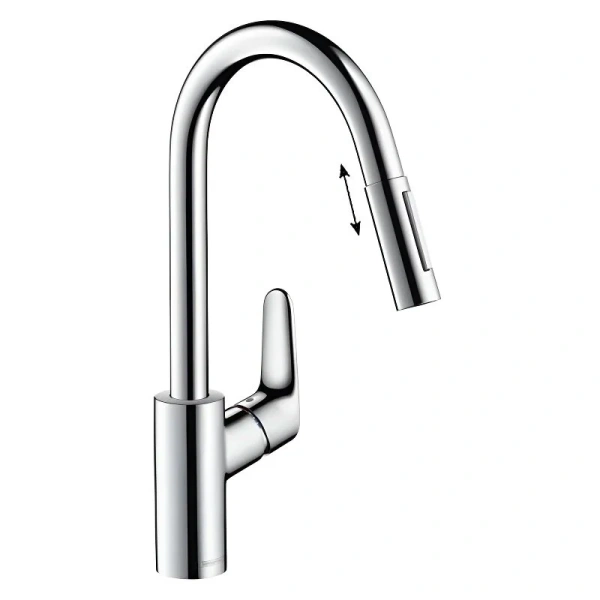 Смеситель для кухни Hansgrohe Focus с выдвижным изливом, хром 31815000 Hanex