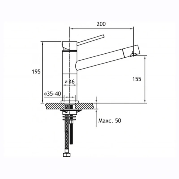 Смеситель для кухни Timo Saona хром 2303F chrome Hanex