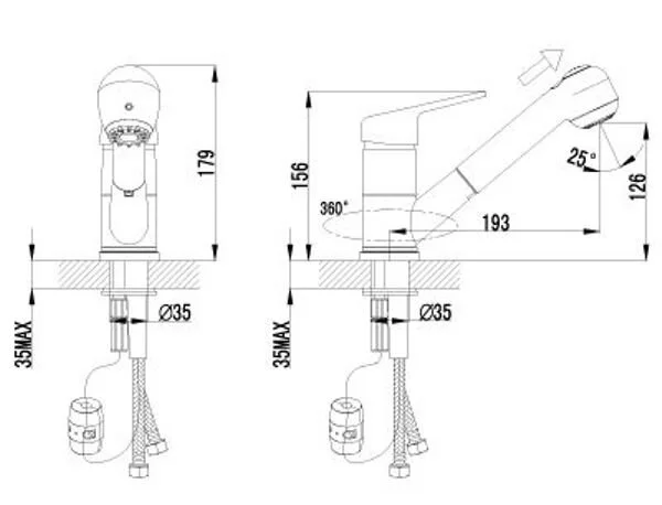 Смеситель для кухни Lemark Luna LM4150C Hanex