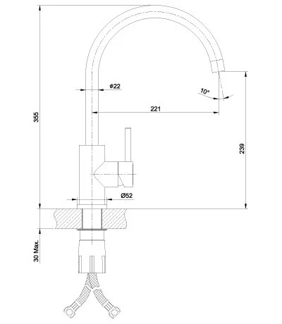Смеситель для кухни Lemark Expert LM5078S Hanex