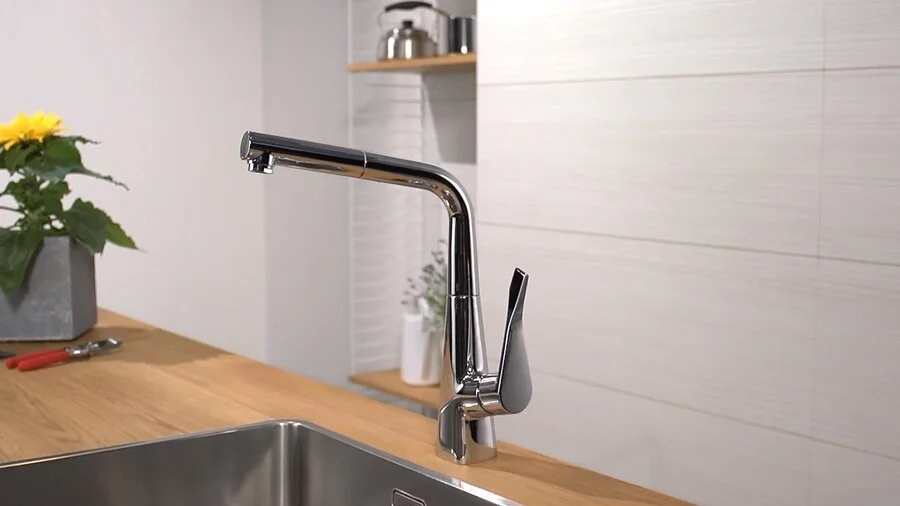 Смеситель для кухни Hansgrohe Metris Select 14884 однорычажный Hanex