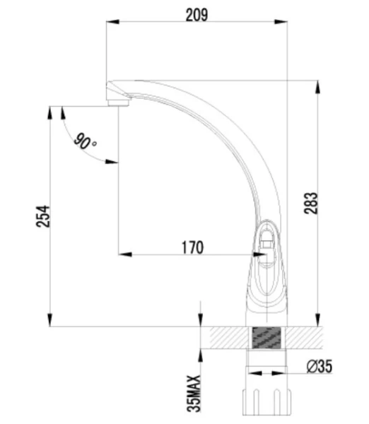 Смеситель для кухни Lemark Luna LM4155C Hanex