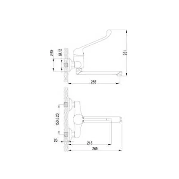 Смеситель для кухни Lemark Project LM4611C Hanex