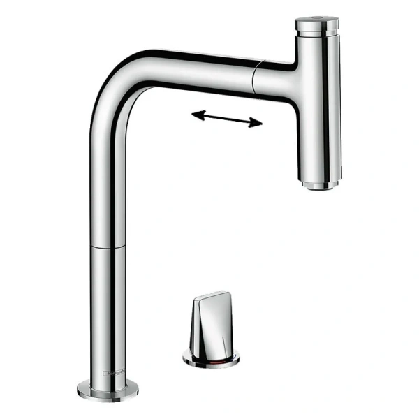 Смеситель для кухни Hansgrohe Metris Select M71 73804 на 2 отверстия Hanex