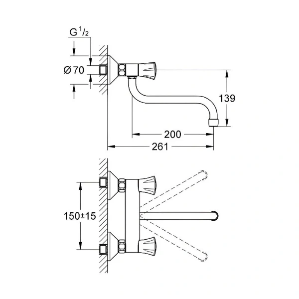 Смеситель для кухни Grohe Costa L 31187001 Hanex