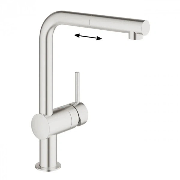Смеситель для кухни, суперсталь, Grohe Minta 32168DC0 Hanex