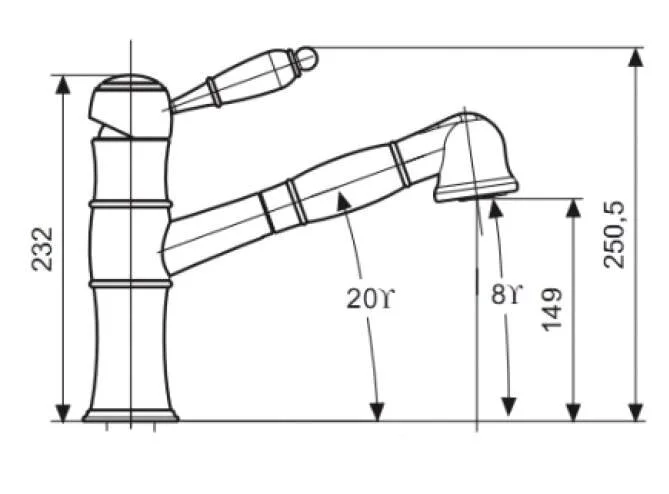 Смеситель для кухни Emmevi Laguna 40065 Hanex