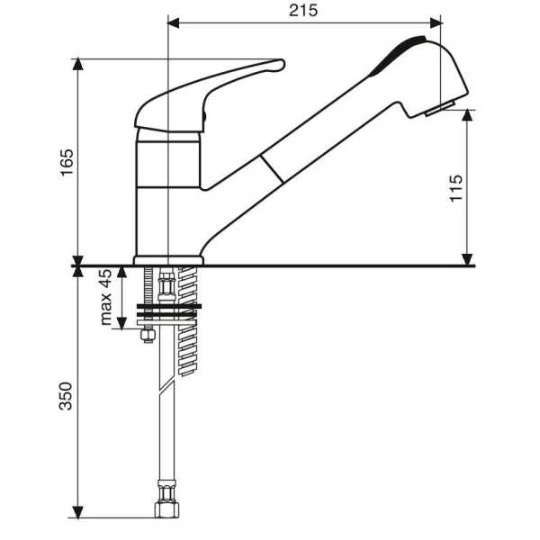 Смеситель для кухни Emmevi Ambra 9065 Hanex
