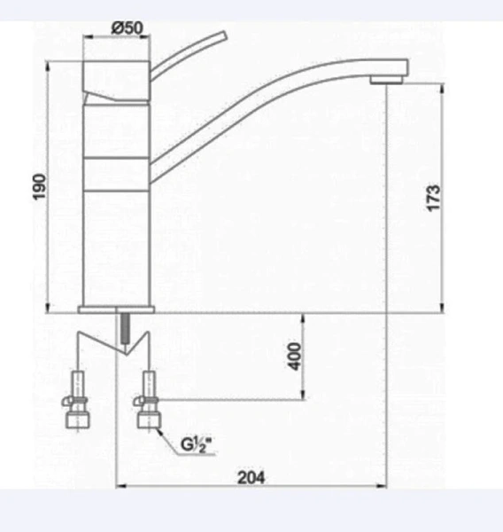 Смеситель для кухни Timo Berta 0303FN Hanex