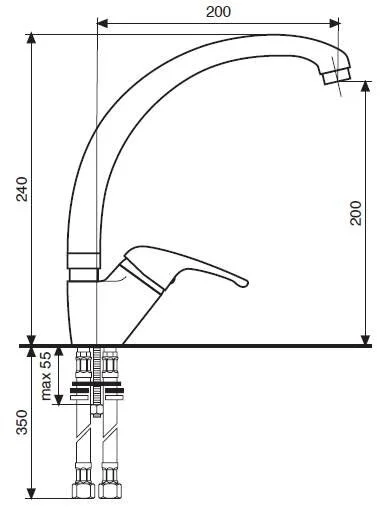 Смеситель для кухни Emmevi Ambra 9087 Hanex