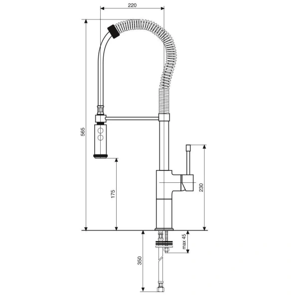 Смеситель для кухни Emmevi Eden 71110 Hanex