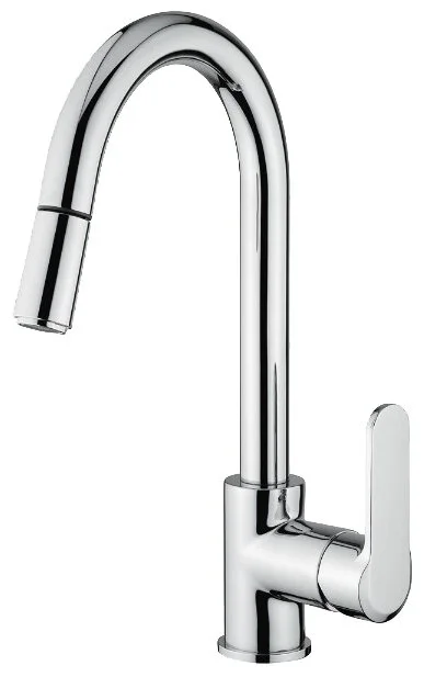 Смеситель с выдвижным изливом для кухни Emmevi Nefer CR77066 77066CR Hanex