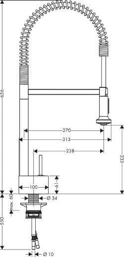 Смеситель для кухни Axor Starck 10820000 Hanex