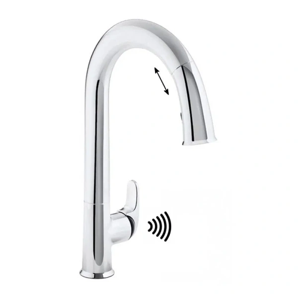 Смеситель для кухни Jacob Delafon Sensate матовый хром E72218-B7-VS Hanex