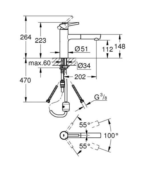 Смеситель для кухни Grohe Concetto 31129 Hanex