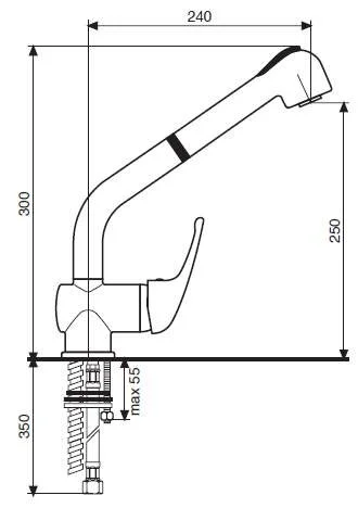Смеситель для кухни Emmevi Ambra 9066 9066CR Hanex