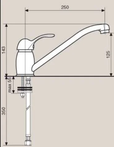 Смеситель для кухни Emmevi Melody 11007 11007CR Hanex