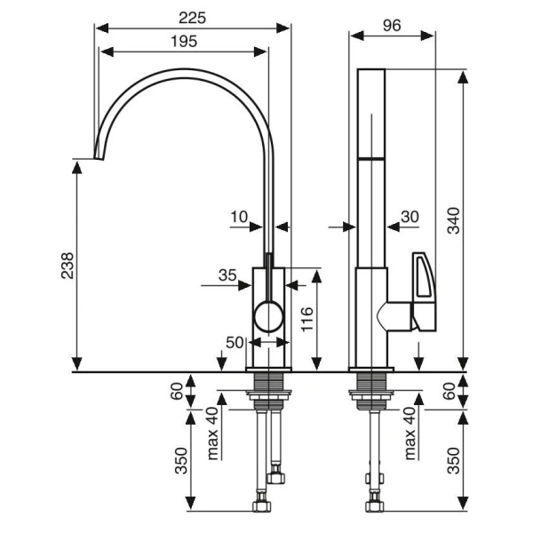 Смеситель для кухни Emmevi Minu CR83007LA Hanex