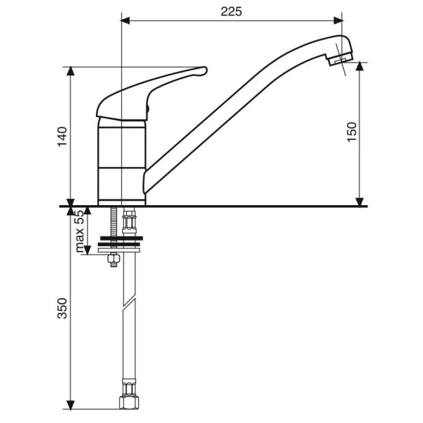 Смеситель для кухни Emmevi Winny 95007 CR95007 Hanex