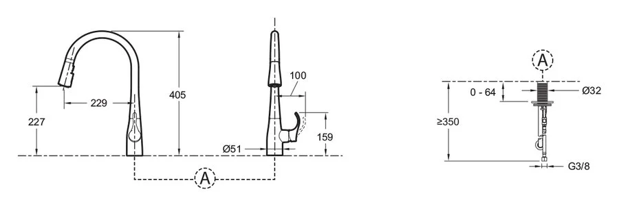 Смеситель для кухни Jacob Delafon Suzanne однорычажный E72511-CP Hanex