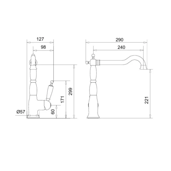 Смеситель для кухни Migliore Oxford золото 18274 Hanex