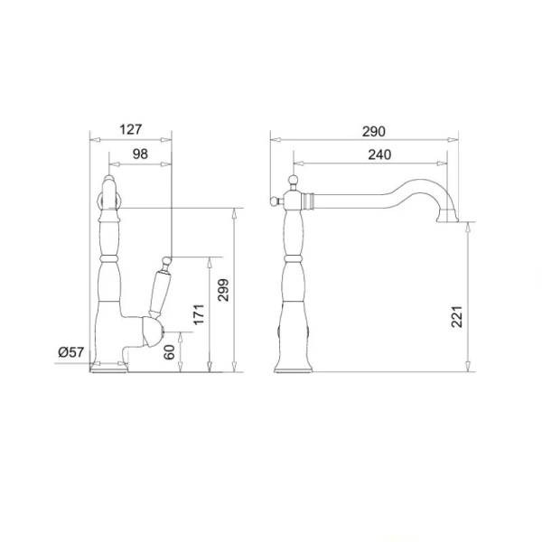 Смеситель для кухни Migliore Oxford хром 18241 Hanex