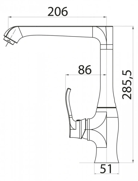 Смеситель для кухни BelBagno Trula хром TRU-LAM-CRM Hanex
