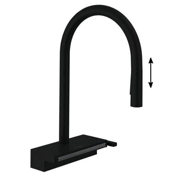 Смеситель для кухни Hansgrohe Aquno Select черный матовый 73831670 Hanex