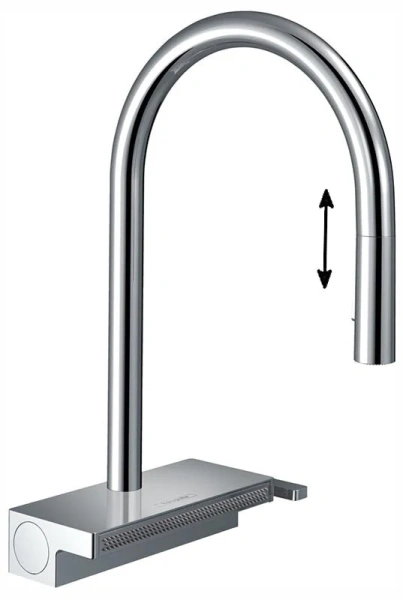Смеситель для кухни Hansgrohe Aquno Select M81 с вытяжным изливом 73831000 Hanex
