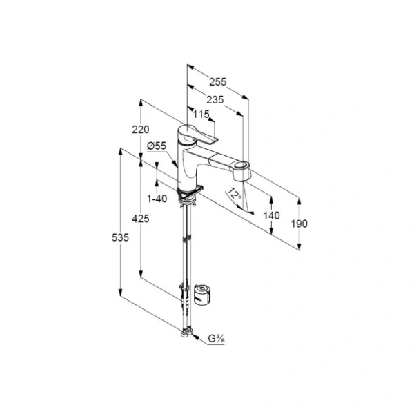 Смеситель для кухни Kludi Mix черный матовый 329413975 Hanex