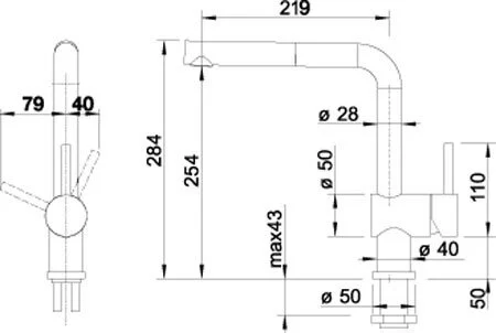 Смеситель для кухни Blanco Linus-F Hanex
