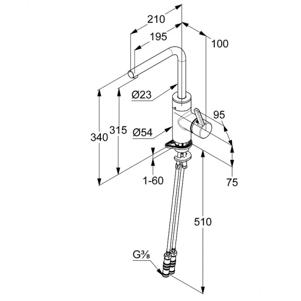 Смеситель для кухни Kludi E-GO 42230 сенсорный Hanex