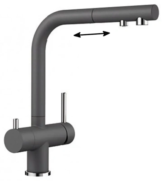 Смеситель для питьевой воды Blanco Fontas-S II темная скала 525207 Hanex